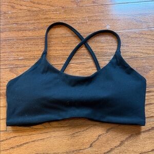 Black Open Back Gym sports bra